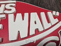 Vans Off The Wall Skateboard Store Display Plastic 3d Sign 16 Inch Red & White