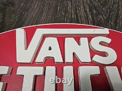 Vans Off The Wall Skateboard Store Display Plastic 3d Sign 16 Inch Red & White