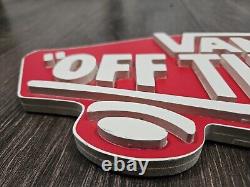 Vans Off The Wall Skateboard Store Display Plastic 3d Sign 16 Inch Red & White