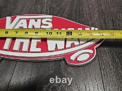 Vans Off The Wall Skateboard Store Display Plastic 3d Sign 16 Inch Red & White