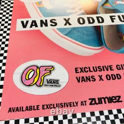 Vans Off The Wall Store Display Sign X Odd Future Skate Shoes Donuts Pink 23x30