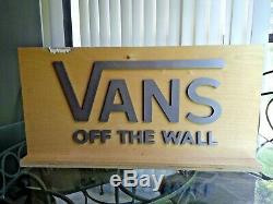 Vans Off the Wall Big In-Store Wooden Display Sign RARE! Warped Tour Skater