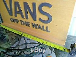 Vans Off the Wall Big In-Store Wooden Display Sign RARE! Warped Tour Skater
