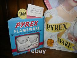 Very Rare 1940's Original Pyrexcardboard Standing Store Display Wi/original Box