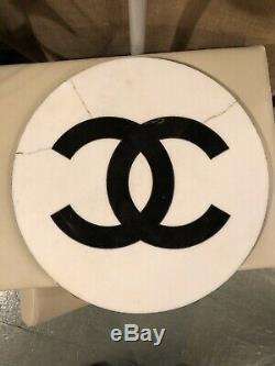 Very Rare Authentic CHANEL Storefront Metal Display Sign Black Flap Bag LOOK