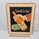 Very Rare Vintage Easel Back Framed Store Sign Pioneer Valley Orange Soda Offers