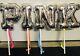Victorias Secret Silver Balloon Letters PINK Hard Plastic Store Display Prop