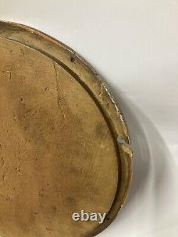 Vintage 12-1/2 wood composition Owl Drug Co. Medallion sign damage