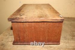 Vintage 1800's Milward's Sewing Needles General Store Display Wood Cabinet Sign