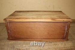 Vintage 1800's Milward's Sewing Needles General Store Display Wood Cabinet Sign