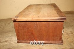 Vintage 1800's Milward's Sewing Needles General Store Display Wood Cabinet Sign