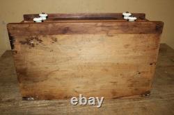 Vintage 1800's Milward's Sewing Needles General Store Display Wood Cabinet Sign