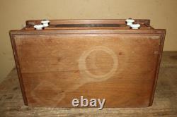 Vintage 1800's Milward's Sewing Needles General Store Display Wood Cabinet Sign