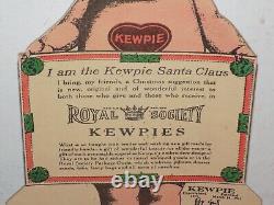 Vintage 1913 Royal Society Kewpies Santa Store Counter Display Sign