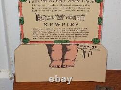 Vintage 1913 Royal Society Kewpies Santa Store Counter Display Sign