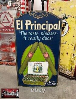 Vintage 1920's EL PRINCIPAL CIGARS Advertising Sign Cardboard Store Display