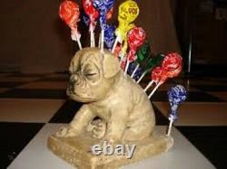 Vintage 1930's Morses Pure Pop Lollipop Candy Bull Dog Store Display Sign