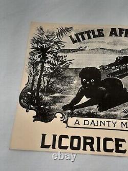 Vintage 1930s Little African Licorice Drops Paper General Store Candy Sign Rare