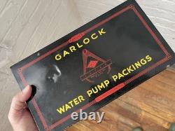 Vintage 1930s Metal Garlock Auto Water Pump Packing Store Display Parts Box Sign