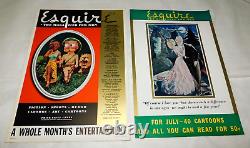 Vintage 1937 Esquire Magazine Store Display Poster Sign Advertisements