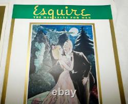 Vintage 1937 Esquire Magazine Store Display Poster Sign Advertisements