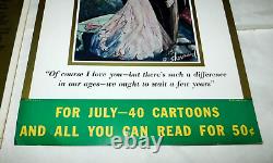 Vintage 1937 Esquire Magazine Store Display Poster Sign Advertisements