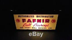 Vintage 1940's Art Deco Fafnir Ball Bearings Lighted Store Display Sign K