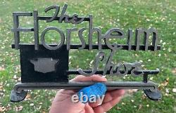 Vintage 1940s-50s Florsheim Shoe Cast Aluminum Advertising Sign