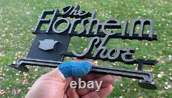 Vintage 1940s-50s Florsheim Shoe Cast Aluminum Advertising Sign