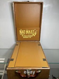 Vintage 1946 NAT NAST Bowling Shirts Advertising Traveling Salesman Display Case