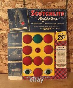 Vintage 1946 Scotchlite Bicycle Reflectors (13.5 X 11 In.) Cardboard Sign