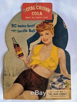 Vintage 1947 Lucille Ball Royal Crown Rc Cola 2-sided Store Display I Love Lucy