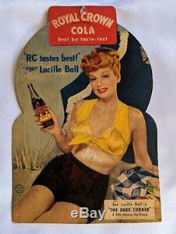 Vintage 1947 Lucille Ball Royal Crown Rc Cola 2-sided Store Display I Love Lucy