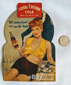 Vintage 1947 Lucille Ball Royal Crown Rc Cola 2-sided Store Display I Love Lucy
