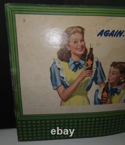 Vintage 1948 Orange Crush Cardboard Advertising Sign Crushy Store Display RARE