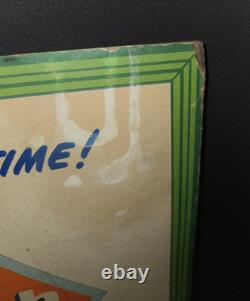 Vintage 1948 Orange Crush Cardboard Advertising Sign Crushy Store Display RARE