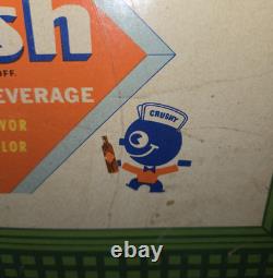 Vintage 1948 Orange Crush Cardboard Advertising Sign Crushy Store Display RARE