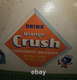 Vintage 1948 Orange Crush Cardboard Advertising Sign Crushy Store Display RARE