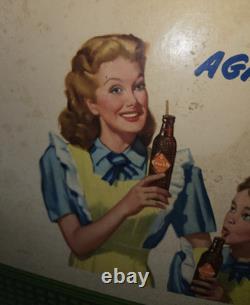 Vintage 1948 Orange Crush Cardboard Advertising Sign Crushy Store Display RARE