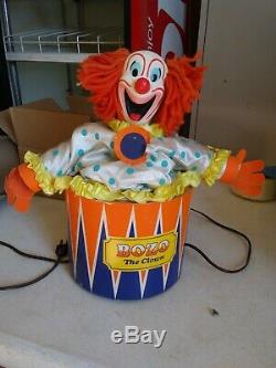 Vintage 1950's Bozo The Clown Animated Store Display Capitol Records Inc