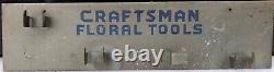 Vintage 1950's CRAFTSMAN FLORAL TOOLS Metal Rack Sign Store Display