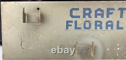 Vintage 1950's CRAFTSMAN FLORAL TOOLS Metal Rack Sign Store Display