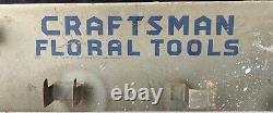 Vintage 1950's CRAFTSMAN FLORAL TOOLS Metal Rack Sign Store Display