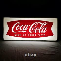 Vintage 1950s Coca Cola Fishtail Store Display Light Sign Of Good Taste Soda Pop