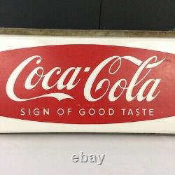 Vintage 1950s Coca Cola Fishtail Store Display Light Sign Of Good Taste Soda Pop