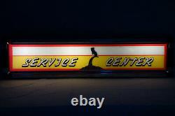 Vintage 1950s Mack Truck Bulldog Service Dealer Lighted Sign Gas Oil Advertising