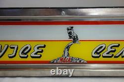 Vintage 1950s Mack Truck Bulldog Service Dealer Lighted Sign Gas Oil Advertising
