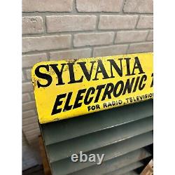 Vintage 1950s Sylvania Electronic Tubes Radio TV Advertising Store Display Sign