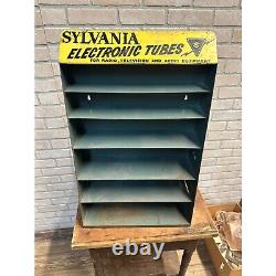 Vintage 1950s Sylvania Electronic Tubes Radio TV Advertising Store Display Sign