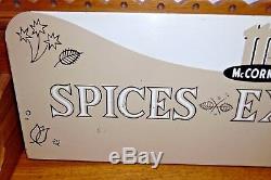 Vintage 1960 Leary Metal McCormick Spices Extracts Store Display Sign 26 3/8